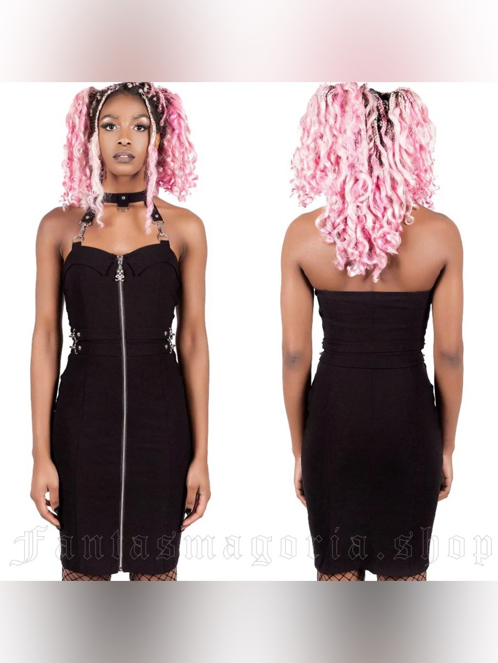 KILLSTAR Release Me Halter Midi Dress Black NWOT - Large